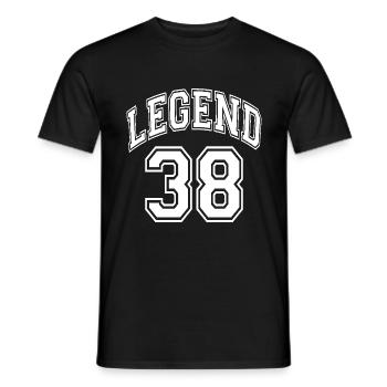 Legend 38 - Männer T-Shirt - Schwarz - Vorne - AI Model Male 178 light (178cm)