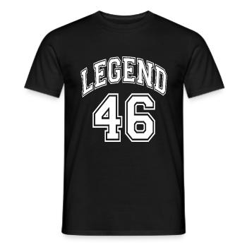 Legend 46 - Men's T-Shirt - black - Front - AI Model Male 178 light (178cm)
