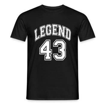 Légende 43 - T-shirt homme - noir - Devant - AI Model Male 178 light (178cm)