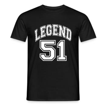 Legend 51 - Men's T-Shirt - black - Front - AI Model Male 178 light (178cm)