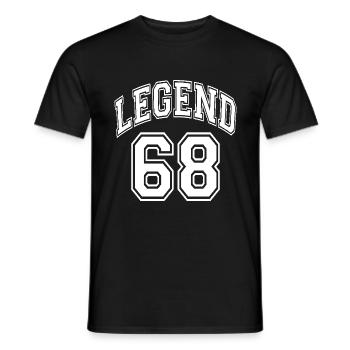 Legend 68 - Men's T-Shirt - black - Front - AI Model Male 178 light (178cm)
