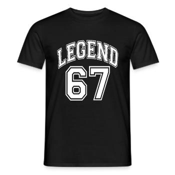 Legend 67 - Men's T-Shirt - black - Front - AI Model Male 178 light (178cm)