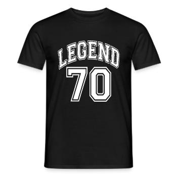 Legend 70 - Men's T-Shirt - black - Front - AI Model Male 178 light (178cm)