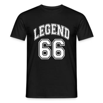 Legend 66 - Men's T-Shirt - black - Front - AI Model Male 178 light (178cm)