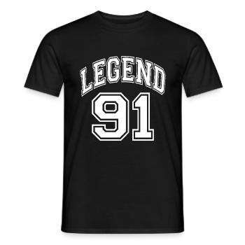Legend 91 - Männer T-Shirt - Schwarz - Vorne - AI Model Male 178 light (178cm)