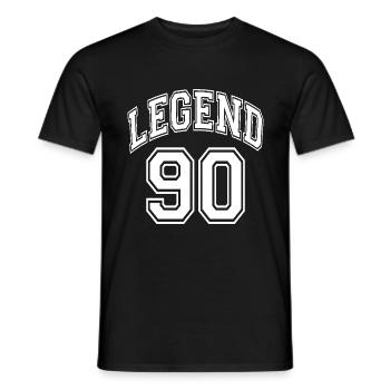 Legend 90 - Männer T-Shirt - Schwarz - Vorne - AI Model Male 178 light (178cm)