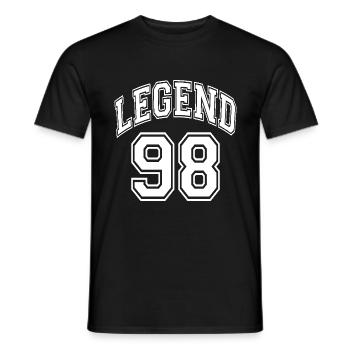 Legend 98 - Men's T-Shirt - black - Front - AI Model Male 178 light (178cm)