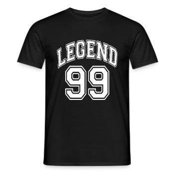 Légende 99 - T-shirt homme - noir - Devant - AI Model Male 178 light (178cm)