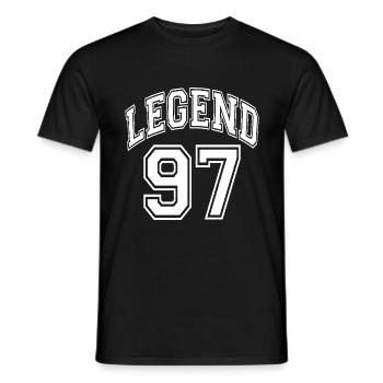 Legend 97 - Men's T-Shirt - black - Front - AI Model Male 178 light (178cm)