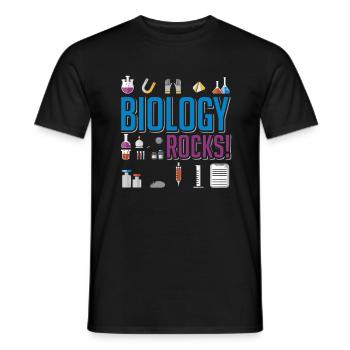 Biologie roches - T-shirt homme - noir - Devant - AI Model Male 178 light (178cm)