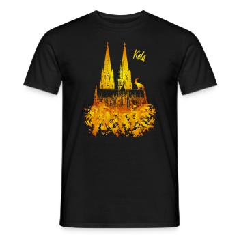Cathédrale de Cologne - T-shirt homme - noir - Devant - AI Model Male 178 light (178cm)
