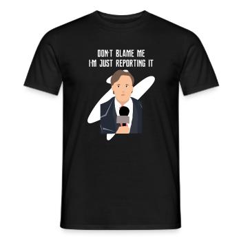 Press reporter journalist press freedom media - Men's T-Shirt - black - Front - AI Model Male 178 light (178cm)