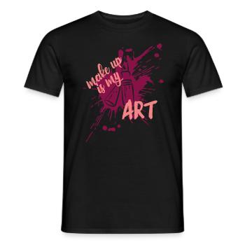 Make-up Artist Visagist Schminken Beauty Geschenk - Männer T-Shirt - Schwarz - Vorne - AI Model Male 178 light (178cm)
