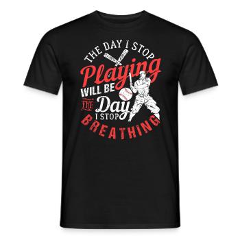 base-ball - T-shirt homme - noir - Devant - AI Model Male 178 light (178cm)