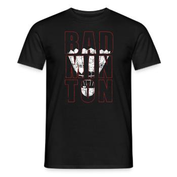 badminton - Men's T-Shirt - black - Front - AI Model Male 178 light (178cm)