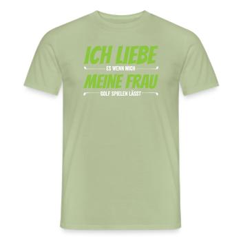 Golf Golfer Spruch - Ich liebe meine Frau - Männer T-Shirt - Sage - Vorne - AI Model Male 178 light (178cm)