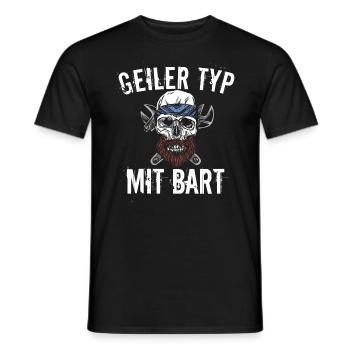 Geiler Typ mit Bart - Männer T-Shirt - Schwarz - Vorne - AI Model Male 178 light (178cm)