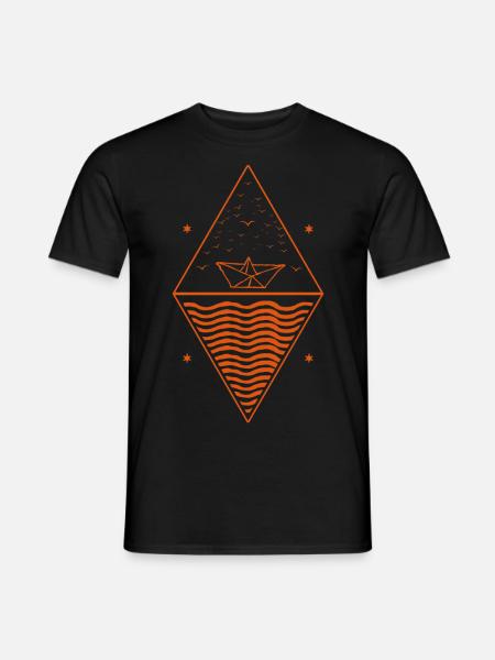 Küste das Meer und Liebe - Männer T-Shirt - Schwarz