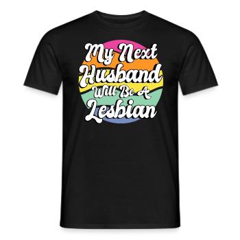 Mein nächster Ehemann wird eine Lesbe sein - Männer T-Shirt - Schwarz - Vorne - AI Model Male 178 light (178cm)
