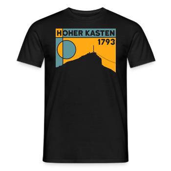 Hoher Kasten Mountain Appenzell Hiking Alpstein Trail - Men's T-Shirt - black - Front - AI Model Male 178 light (178cm)