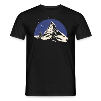 Matterhorn Hiking Hike Souvenir Zermatt - Men's T-Shirt - black - Front - AI Model Male 178 light (178cm)