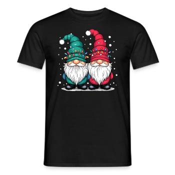Gnome Gnome Noël Noël Pull Gnome - T-shirt homme - noir - Devant - AI Model Male 178 light (178cm)