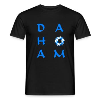 Dahoam Bayern - Männer T-Shirt - Schwarz - Vorne - AI Model Male 178 light (178cm)
