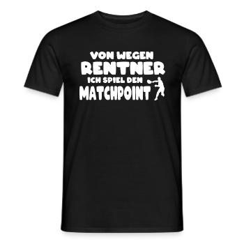 Tennis Rentner aber Matchpoint Geschenk Opa Papa - Männer T-Shirt - Schwarz - Vorne - AI Model Male 178 light (178cm)