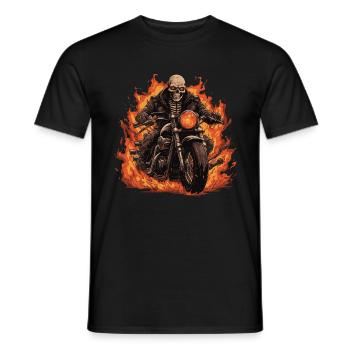 Moto Skeleton - T-shirt homme - noir - Devant - AI Model Male 178 light (178cm)