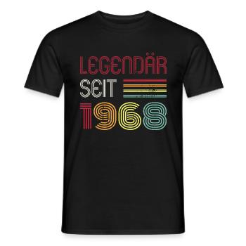 Legendär Seit 1968 Jahr Retro 68er Jahrgang - Männer T-Shirt - Schwarz - Vorne - AI Model Male 178 light (178cm)
