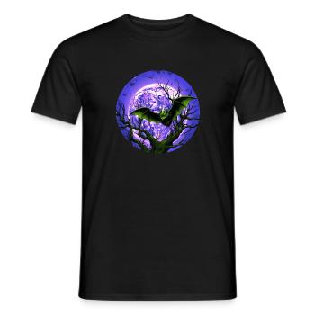 Bat Bats Flying Foxes Halloween - Men's T-Shirt - black - Front - AI Model Male 178 light (178cm)
