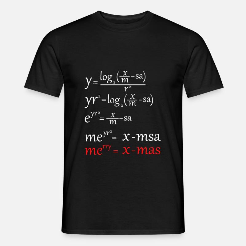 Math Christmas - Männer T-Shirt - Schwarz