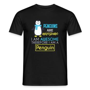 Penguins Penguins - Männer T-Shirt - Schwarz - Vorne - AI Model Male 178 light (178cm)
