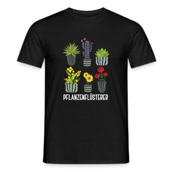 Pflanzenflüsterer - Gartenarbeit - Männer T-Shirt - Schwarz - Vorne - AI Model Male 178 light (178cm)