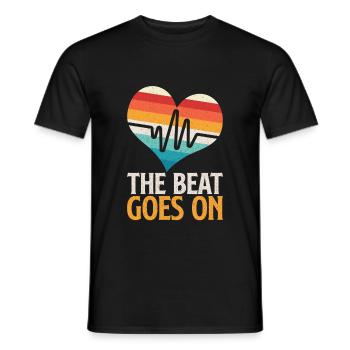 The Beat Goes On - Men's T-Shirt - black - Front - AI Model Male 178 light (178cm)