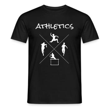 Maillot de sport athlétique - T-shirt homme - noir - Devant - AI Model Male 178 light (178cm)