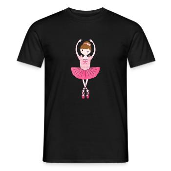 Ballerine ballerine - T-shirt homme - noir - Devant - AI Model Male 178 light (178cm)