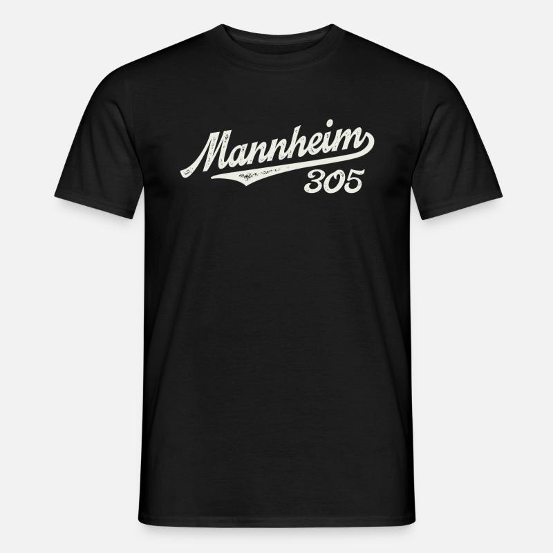 Mannheim 305 - Männer T-Shirt - Schwarz