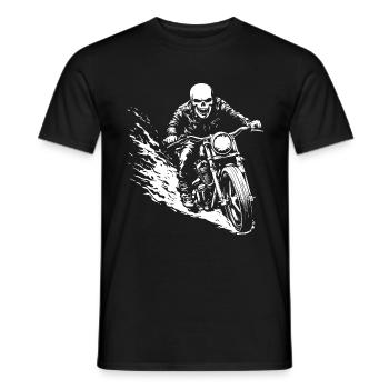 Biker Skull Cadeau Moto - T-shirt homme - noir - Devant - AI Model Male 178 light (178cm)