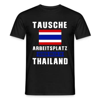 Thailand Urlaub Reise Geschenk - Männer T-Shirt - Schwarz - Vorne - AI Model Male 178 light (178cm)