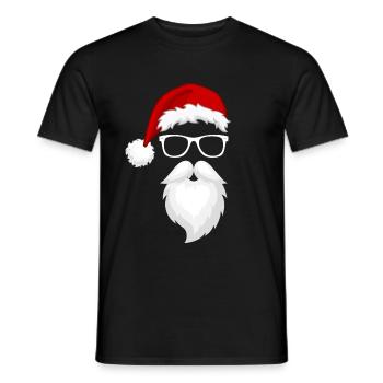 Noël Noël Barbe Tenue de Noël Hommes - T-shirt homme - noir - Devant - AI Model Male 178 light (178cm)