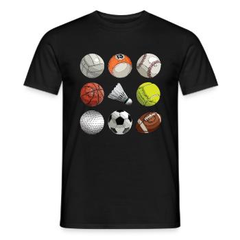 ball Sports - Men's T-Shirt - black - Front - AI Model Male 178 light (178cm)