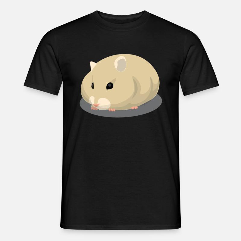 Netter Hell-Braun Hamster - Männer T-Shirt - Schwarz