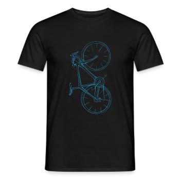 Road Bike Cycling Sketch Drawing Vertical - Men's T-Shirt - black - Front - AI Model Male 178 light (178cm)