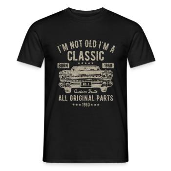 60th birthday funny 60 years birthday gift - Men's T-Shirt - black - Front - AI Model Male 178 light (178cm)