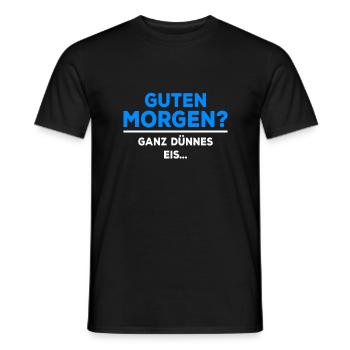 Irony Sarcasm Good Morning Very Thin Ice - T-shirt homme - noir - Devant - AI Model Male 178 light (178cm)