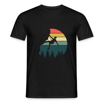 Alpiniste Cadeau Alpiniste Retro Boulder - T-shirt homme - noir - Devant - AI Model Male 178 light (178cm)