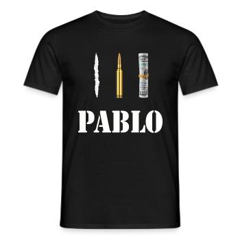 Pablo Escobar Kokain - Männer T-Shirt - Schwarz - Vorne - AI Model Male 178 light (178cm)