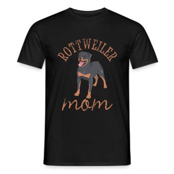 Rottweiler Rottie Maman maman mère Vintage - T-shirt homme - noir - Devant - AI Model Male 178 light (178cm)