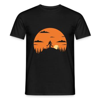 Funny Cyclist Cyclist Bike - Men's T-Shirt - black - Front - AI Model Male 178 light (178cm)